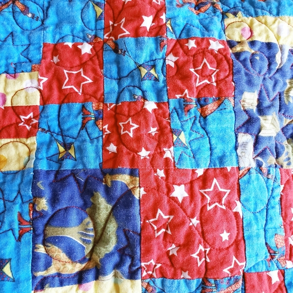 Child's Colorful Lap Quilt or Bed Coverlet Handmade - Picture 7 of 10